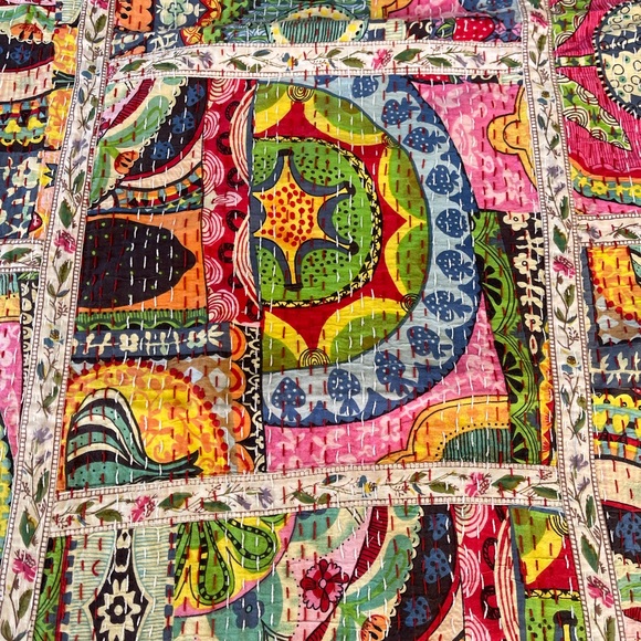 SOLD! Kantha Throw blankets (2) This is SOLD! - Picture 4 of 5
